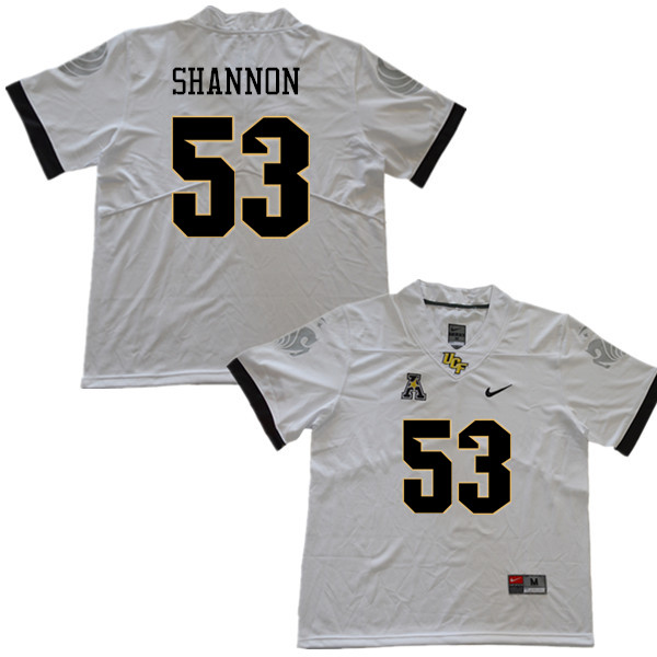 Men #53 Randy Shannon UCF Knights College Football Jerseys Sale-White